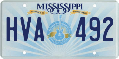 MS license plate HVA492