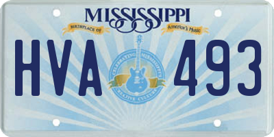 MS license plate HVA493