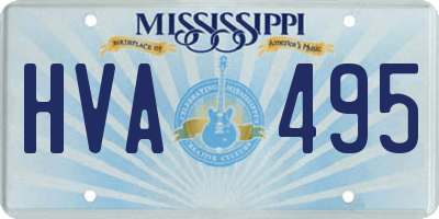 MS license plate HVA495
