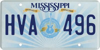 MS license plate HVA496