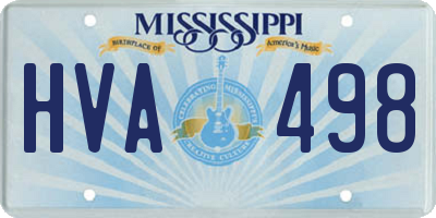 MS license plate HVA498
