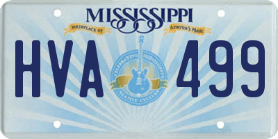 MS license plate HVA499