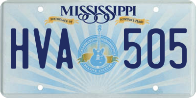 MS license plate HVA505