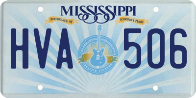 MS license plate HVA506