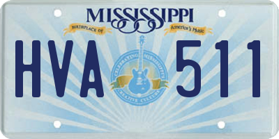 MS license plate HVA511