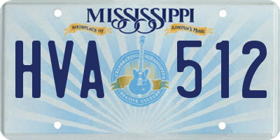 MS license plate HVA512