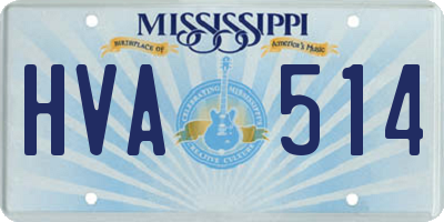 MS license plate HVA514