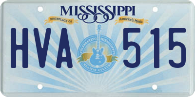 MS license plate HVA515