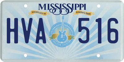 MS license plate HVA516