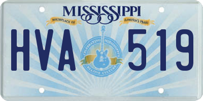 MS license plate HVA519