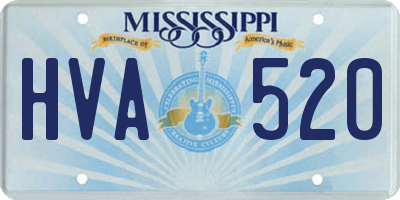 MS license plate HVA520