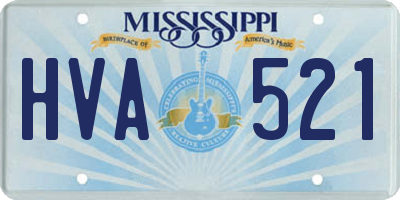 MS license plate HVA521