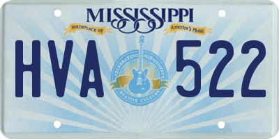 MS license plate HVA522