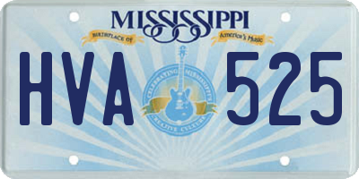 MS license plate HVA525