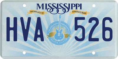 MS license plate HVA526