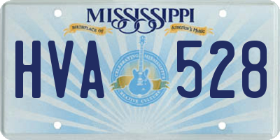 MS license plate HVA528
