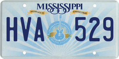 MS license plate HVA529