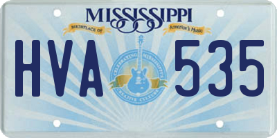 MS license plate HVA535