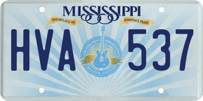 MS license plate HVA537