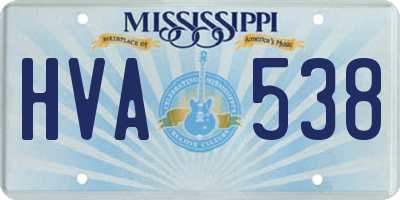 MS license plate HVA538