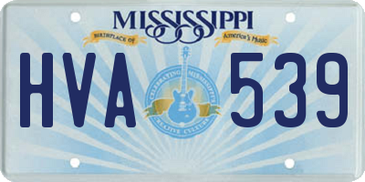MS license plate HVA539
