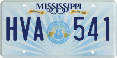 MS license plate HVA541