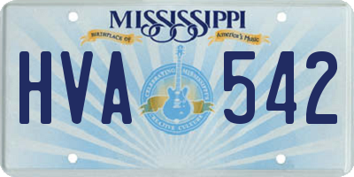 MS license plate HVA542