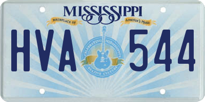 MS license plate HVA544
