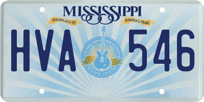 MS license plate HVA546