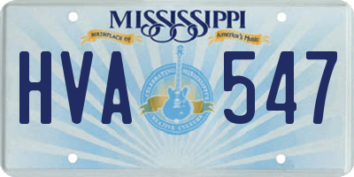 MS license plate HVA547