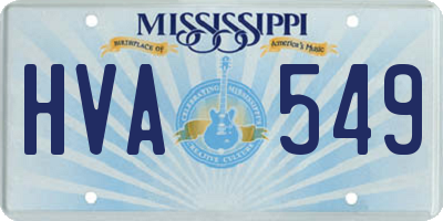 MS license plate HVA549