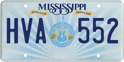 MS license plate HVA552