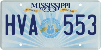 MS license plate HVA553