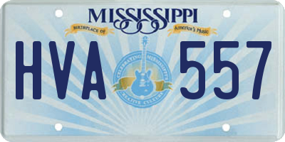 MS license plate HVA557