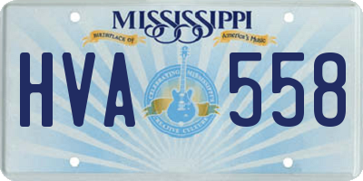 MS license plate HVA558