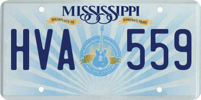 MS license plate HVA559