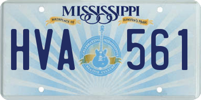 MS license plate HVA561