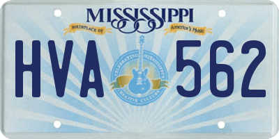 MS license plate HVA562