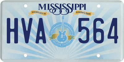 MS license plate HVA564