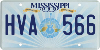 MS license plate HVA566