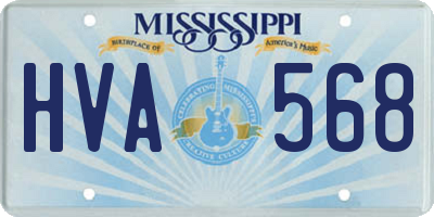 MS license plate HVA568