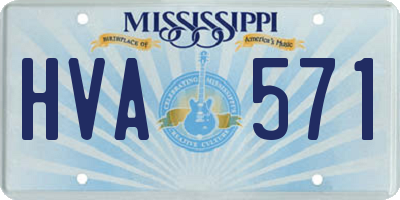 MS license plate HVA571