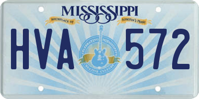 MS license plate HVA572