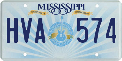 MS license plate HVA574