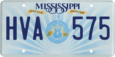 MS license plate HVA575