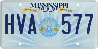MS license plate HVA577