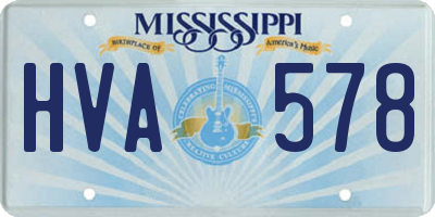 MS license plate HVA578