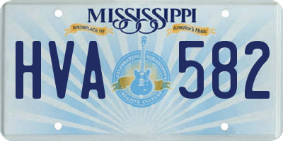 MS license plate HVA582