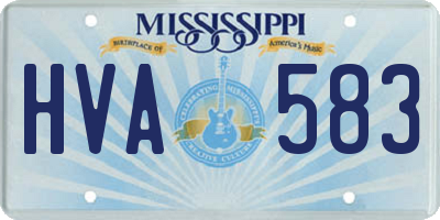 MS license plate HVA583