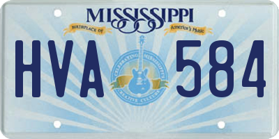 MS license plate HVA584